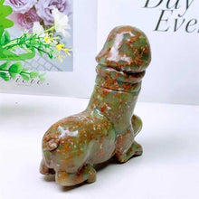 Load image into Gallery viewer, 14cm Large Natural Ophiolite Crystal Massage Wand for Women - Polished Gemstone Yoni Wand for Health and Relaxation - Toys for Big Girls