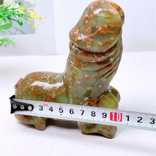 Load image into Gallery viewer, 14cm Large Natural Ophiolite Crystal Massage Wand for Women - Polished Gemstone Yoni Wand for Health and Relaxation - Toys for Big Girls