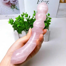 Load image into Gallery viewer, 18cm Natural Rose Quartz Crystal Massage Wand - Toys for Big Girls