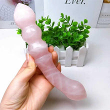 Load image into Gallery viewer, 18cm Natural Rose Quartz Crystal Massage Wand - Toys for Big Girls