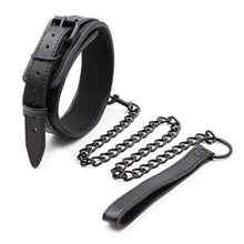 Load image into Gallery viewer, Atlas BDSM Leather Collar and Chain - Toys for Big Girls