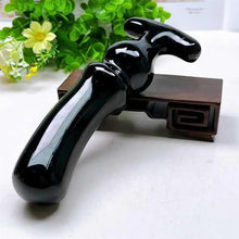 Load image into Gallery viewer, Large Natural Black Obsidian Crystal Massage Wand | Hand-Carved Gemstone for Yoni & Body Wellness - Toys for Big Girls