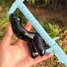 Load image into Gallery viewer, Large Natural Black Obsidian Crystal Massage Wand | Hand-Carved Gemstone for Yoni & Body Wellness - Toys for Big Girls