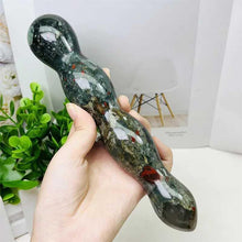 Load image into Gallery viewer, Natural Bloodstone Crystal Quartz Large Massage Wand – Gemstone Yoni Wand for Women’s Health – 20cm Reiki Gift - Toys for Big Girls