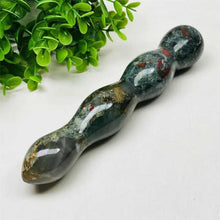 Load image into Gallery viewer, Natural Bloodstone Crystal Quartz Large Massage Wand – Gemstone Yoni Wand for Women’s Health – 20cm Reiki Gift - Toys for Big Girls