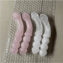 Load image into Gallery viewer, Natural Rose Quartz Crystal Massage Stick – Gemstone Wand for Relaxation & Healing - Toys for Big Girls