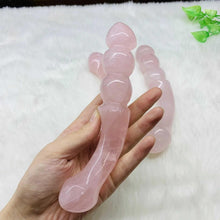Load image into Gallery viewer, Natural Rose Quartz Crystal Massage Stick – Gemstone Wand for Relaxation & Healing - Toys for Big Girls