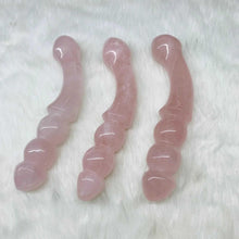 Load image into Gallery viewer, Natural Rose Quartz Crystal Massage Stick – Gemstone Wand for Relaxation & Healing - Toys for Big Girls