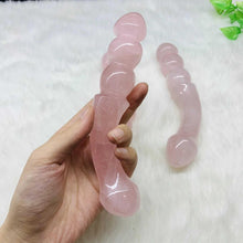 Load image into Gallery viewer, Natural Rose Quartz Crystal Massage Stick – Gemstone Wand for Relaxation & Healing - Toys for Big Girls