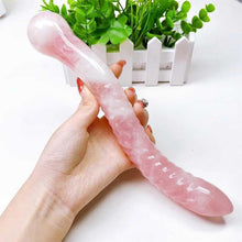 Load image into Gallery viewer, Rose Quartz 24cm Crystal Massage Wand – Yoni Gemstone for Women’s Health & Reiki Healing - Toys for Big Girls