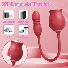 Load image into Gallery viewer, Rose Sucking Thrusting Dildo Vibrator - Toys for Big Girls