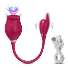 Load image into Gallery viewer, Rose Sucking Thrusting Dildo Vibrator - Toys for Big Girls