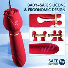 Load image into Gallery viewer, Rose Vibrator 2-in-1: The Ultimate Pleasure Companion - Toys for Big Girls