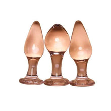 Load image into Gallery viewer, Set of 3 Cute Fruit & Vegetable Glass Gem Dildos – G-Spot & Anal Plug Set - Toys for Big Girls