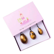 Load image into Gallery viewer, Tiger Eye Yoni Egg Set – Natural Jade Eggs for Kegel Exercises & Vaginal Health - Toys for Big Girls