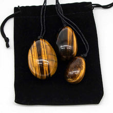 Load image into Gallery viewer, Tiger Eye Yoni Egg Set – Natural Jade Eggs for Kegel Exercises & Vaginal Health - Toys for Big Girls
