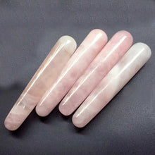 Load image into Gallery viewer, 5 Natural Rose Quartz Yoni Wands - Polished Gemstone Massage Crystals
