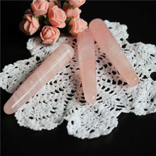 Load image into Gallery viewer, 5 Natural Rose Quartz Yoni Wands - Polished Gemstone Massage Crystals
