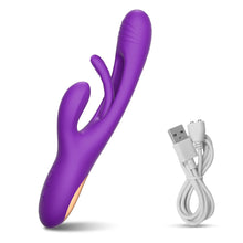 Load image into Gallery viewer, Three is a Party Rabbit Patting Vibrator
