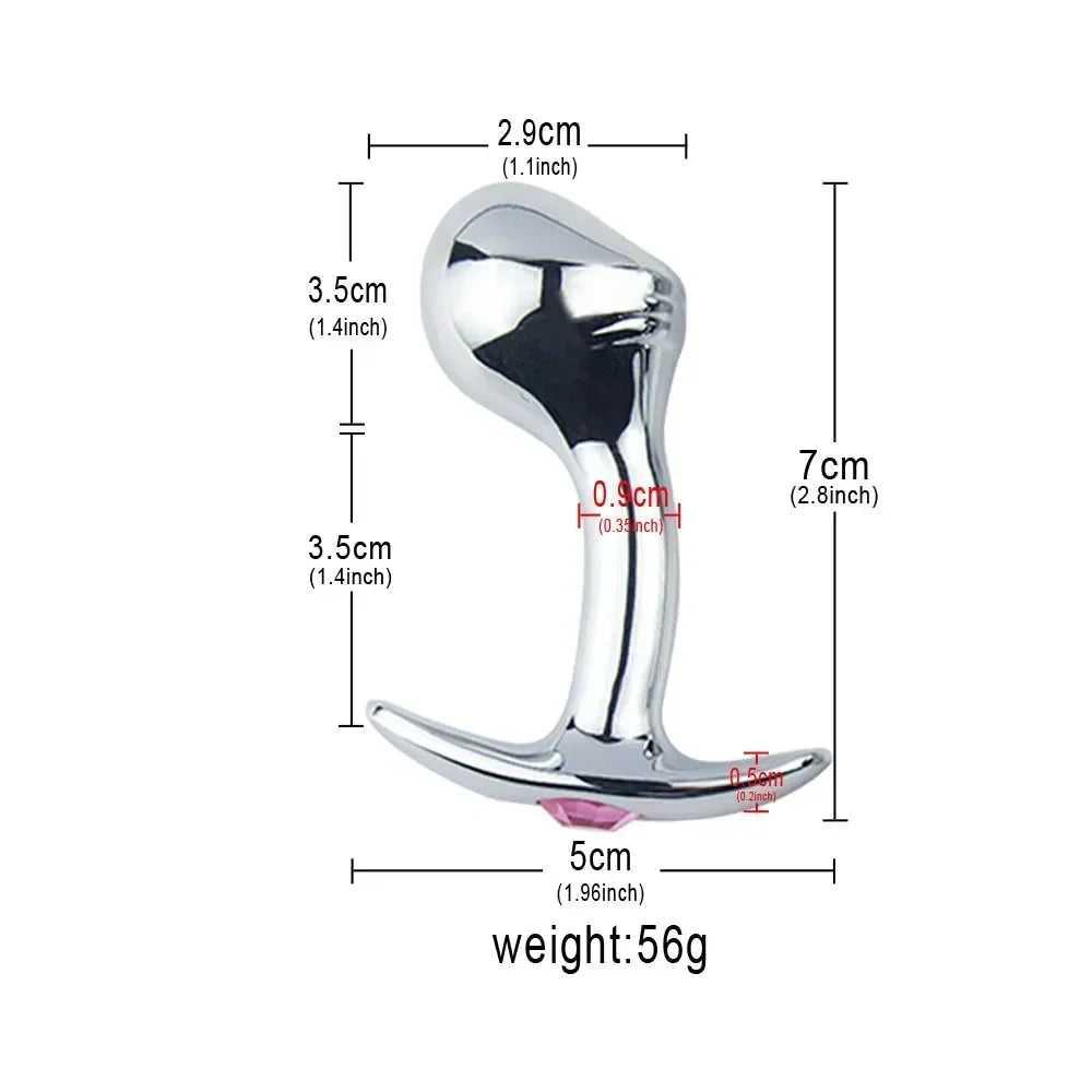 Heavy Stainless Steel Anal Plug – Prostate Stimulation & Pleasure Metal Expansion Butt Plug for Couples