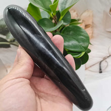 Load image into Gallery viewer, Natural Black Obsidian Yoni Wand – Hand-Carved Crystal Massage Stick for Healing and Wellness
