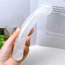 Load image into Gallery viewer, Natural Clear Quartz Penis Crystal Yoni Wand – Healing Massage Stick for Women, Gift Gemstone
