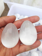 Load image into Gallery viewer, Natural Selenite Crystal Yoni Egg – Reiki Healing and Chakra Balance
