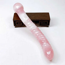 Load image into Gallery viewer, Rose Quartz 24cm Crystal Massage Wand – Yoni Gemstone for Women’s Health &amp; Reiki Healing
