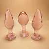 Set of 3 Cute Fruit & Vegetable Glass Gem Dildos – G-Spot & Anal Plug Set