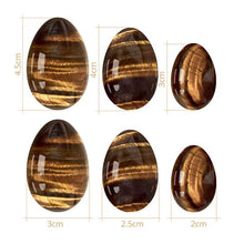 Load image into Gallery viewer, Tiger Eye Yoni Egg Set – Natural Jade Eggs for Kegel Exercises &amp; Vaginal Health
