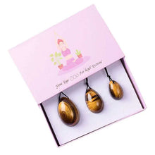 Load image into Gallery viewer, Tiger Eye Yoni Egg Set – Natural Jade Eggs for Kegel Exercises &amp; Vaginal Health
