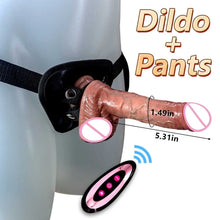 Load image into Gallery viewer, Wireless Telescopic Vibrator – Smart Heating Silicone Dildo with Remote Control &amp; Harness Compatibility
